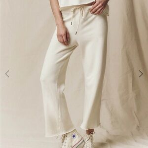 The Great Cropped Wide Leg Sweat Pant